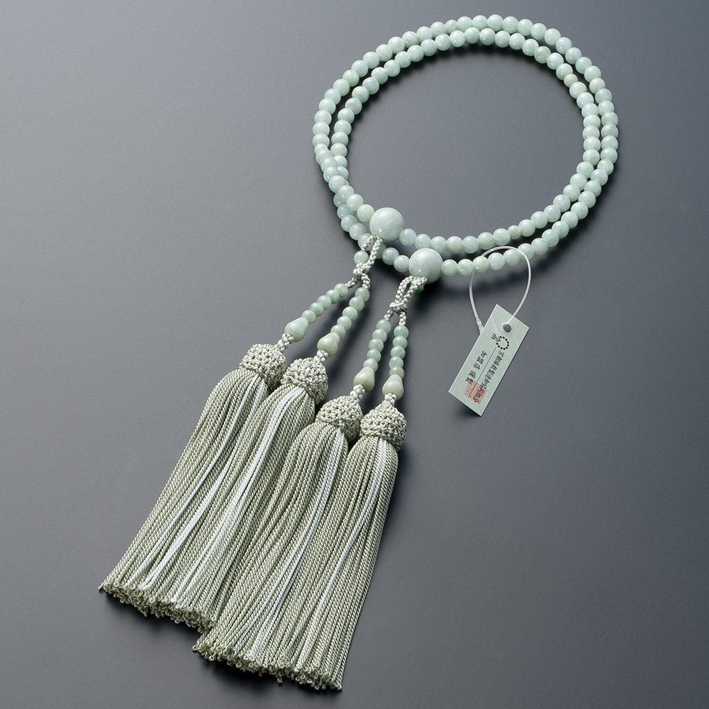 淡翠大珠◆神秘の護符◆73mm◆コレクターアイテム Amazon｜仏壇屋 滝田商店 数珠 八宗用(八宗兼用) 本式数珠 【女性用