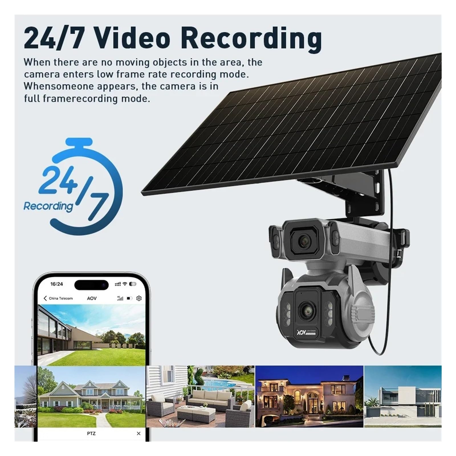 Caméra Solaire 4G Extérieure De Vidéosurveillance Domestique CCTV