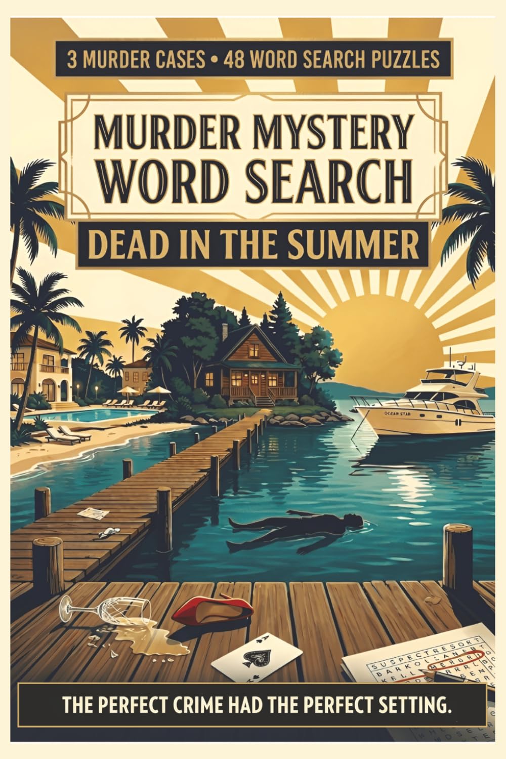 Murder Mystery Word Search: Dead in the Summer: 3 Murder Cases. 48 Word Search Puzzles. Solve the Clues and Find the Killer Before Summer Ends.