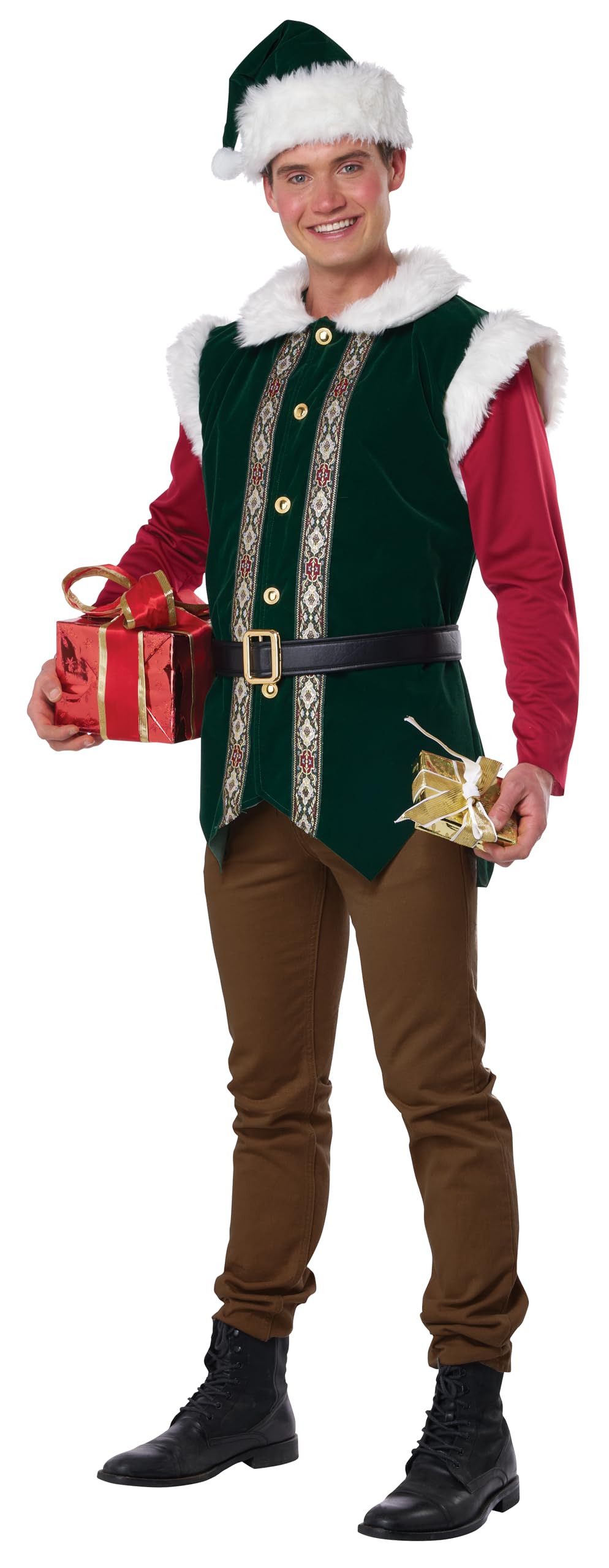 California Costumes Conjunto de elfo navideño para hombre