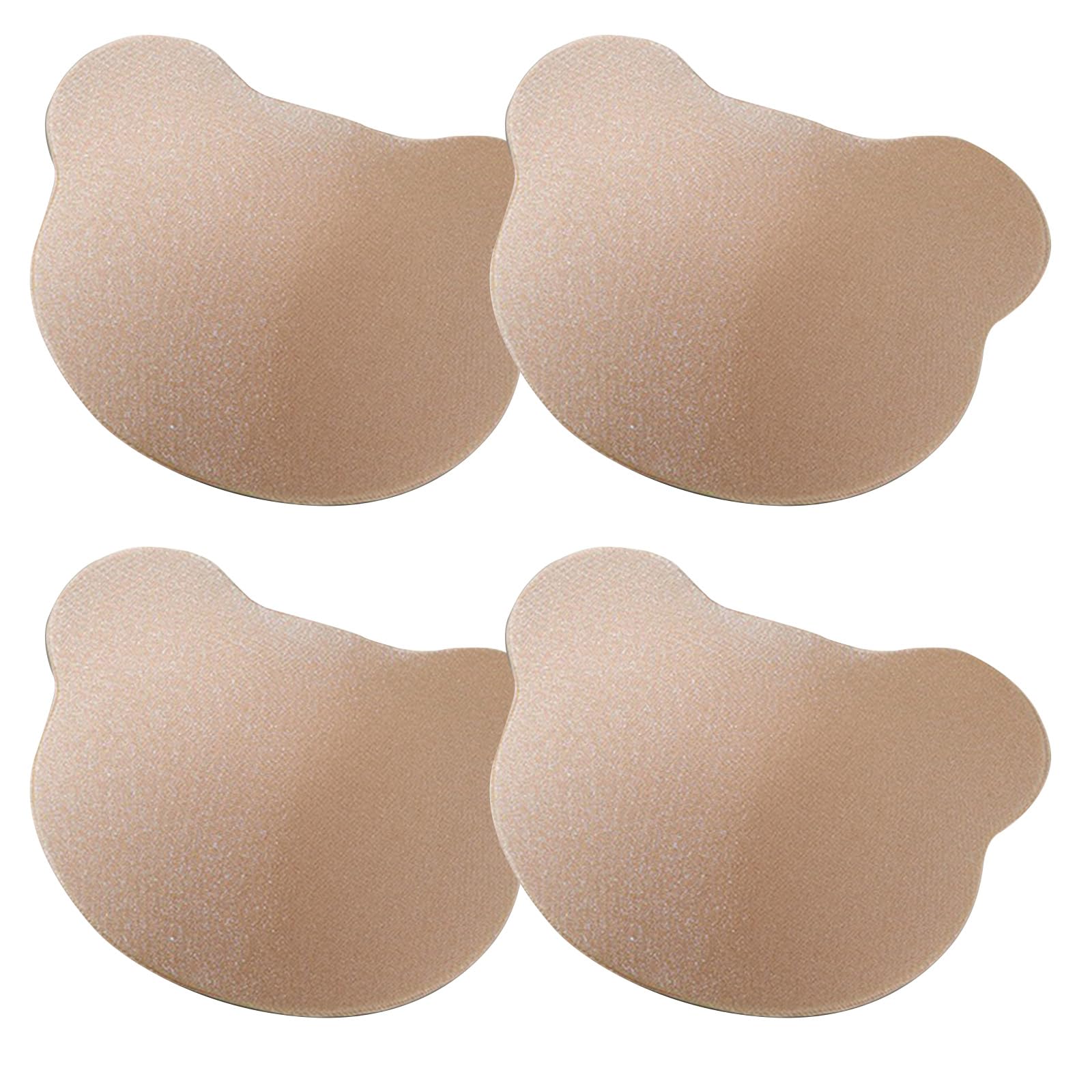 Atnayo Women's Beige 4 Pcs Self Adhesive Sticky Bra Push Up, Ultra Thin Breathable Sticky Bra Inserts