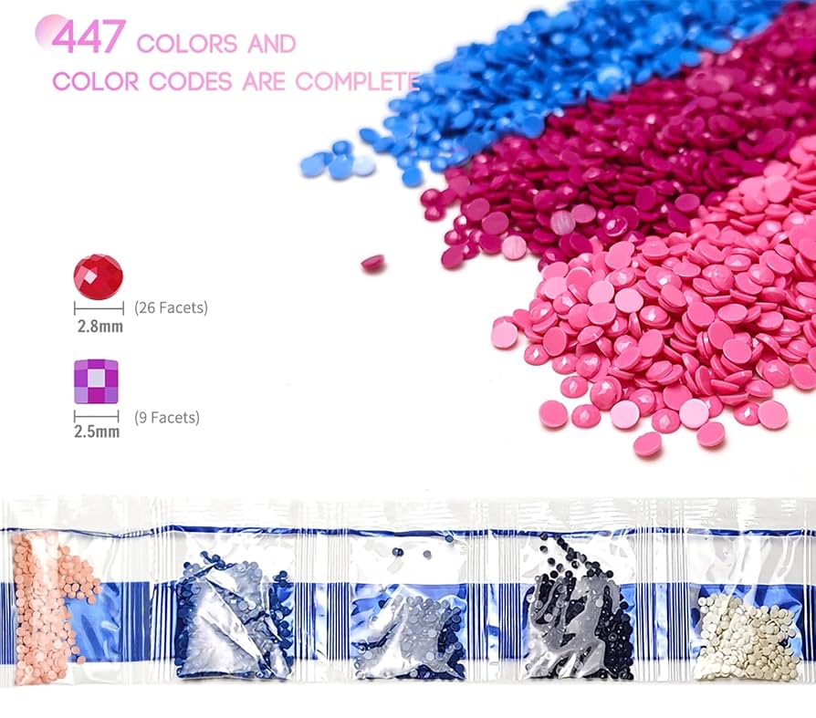 Amazon.co.jp: 447色ダイヤモンドペインティングジェム、89400