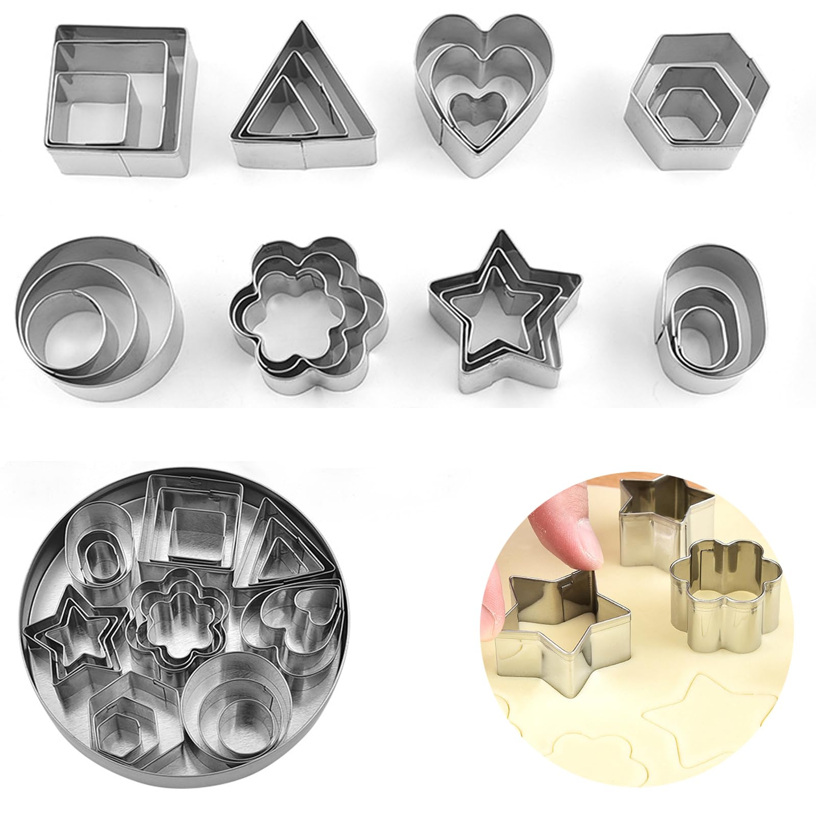 Amazon | Coollooda クッキー型 型抜き (24個セット) ビスケット金型