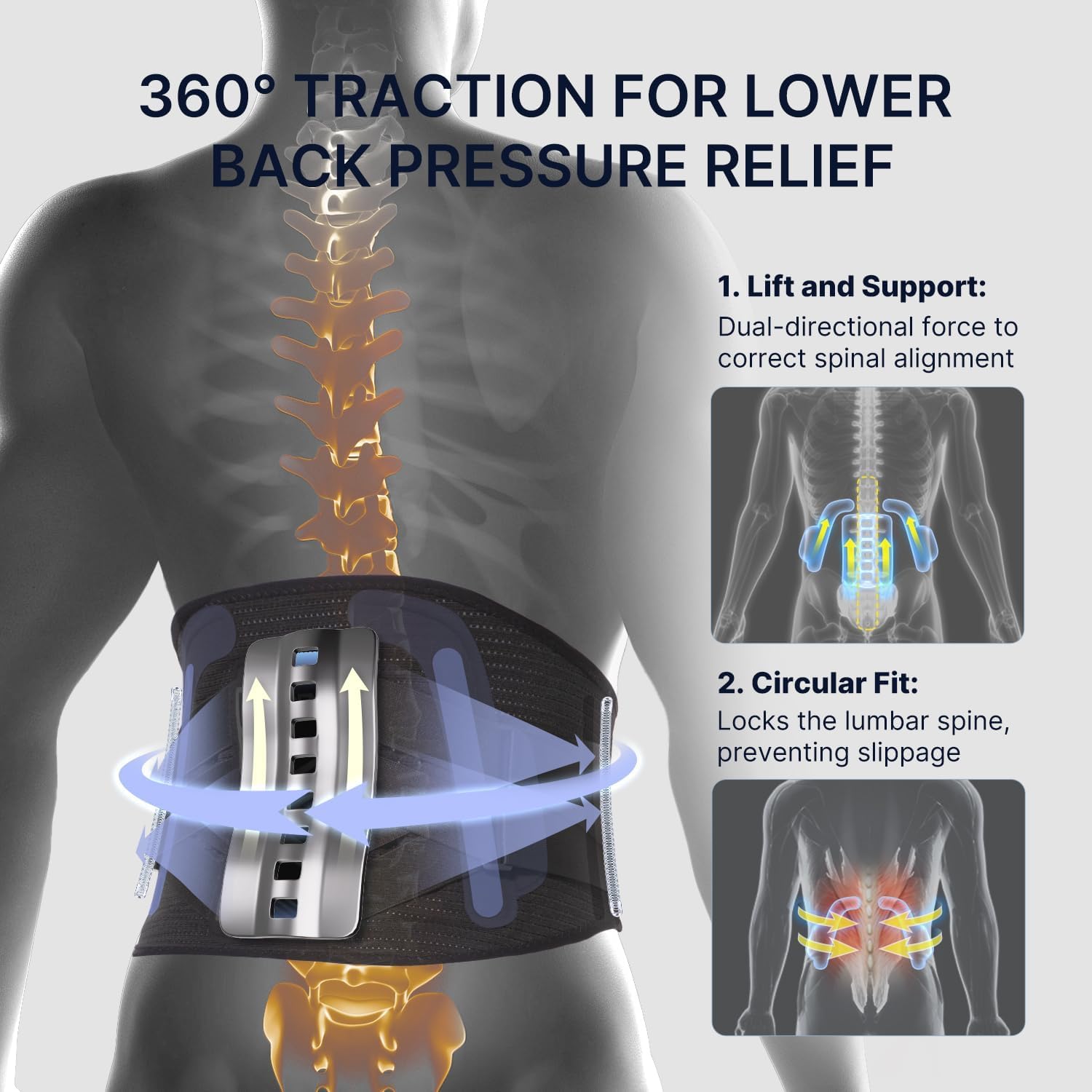 Back Brace for Lower Back Pain Relief: Adjustable Support with Ergonomic Lumbar Pad for Herniated Disc Sciatica and Lumbar Strain - Breathable Design for Men & Women (L/XL) 71io5i77I5L. AC SL1500