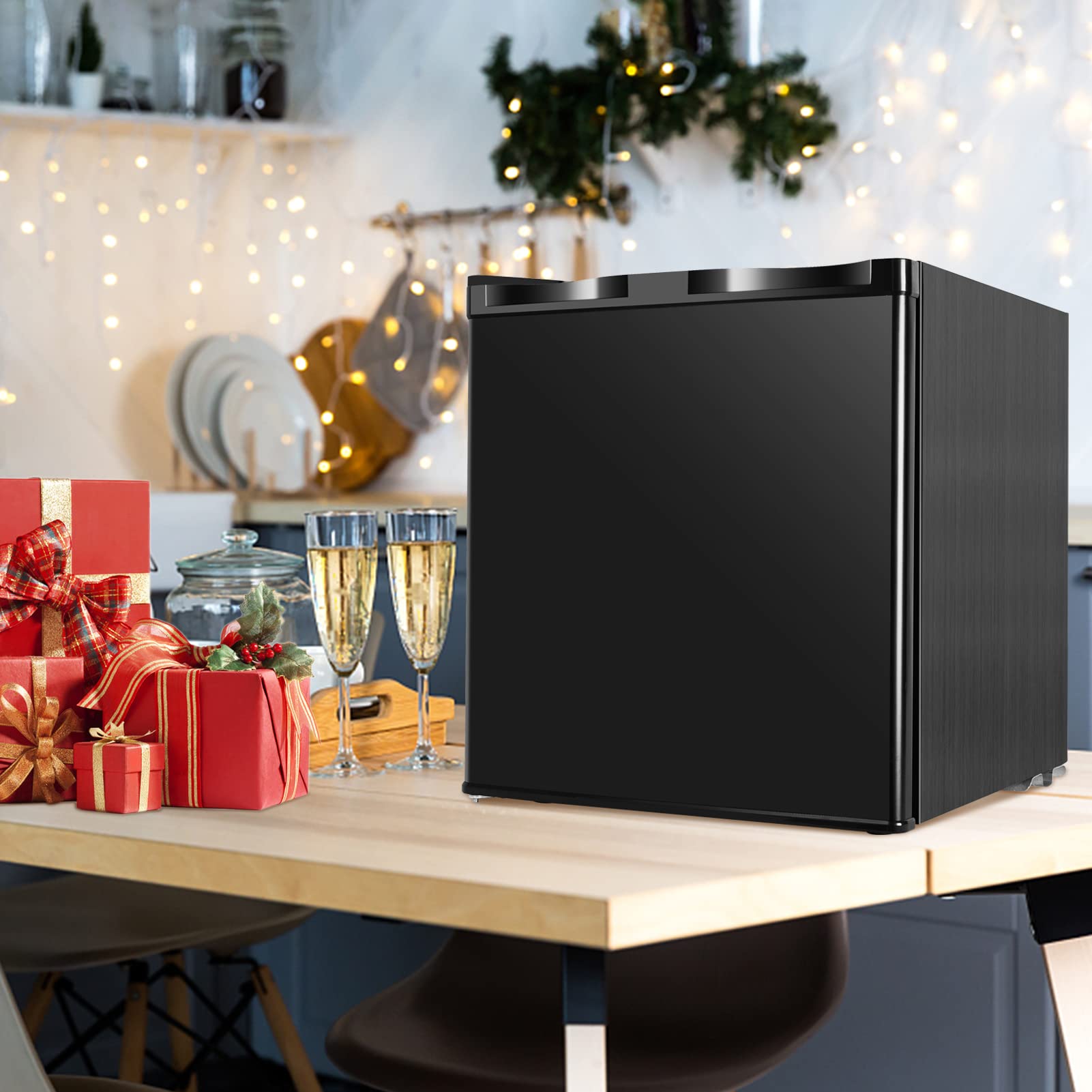 Mini Congelatore verticale piccolo da 31L con Temperatura Regolabile -14°C -20°C Freezer a pozzetto con porta reversibile a basso rumore 44 * 47 * 50cm