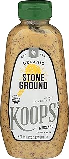 Koops' Organic Stone Ground Mustard – Old-Fashioned Mustard, Gluten-Free, Kosher, Non-GMO, USDA Certified Organic Mustard,...