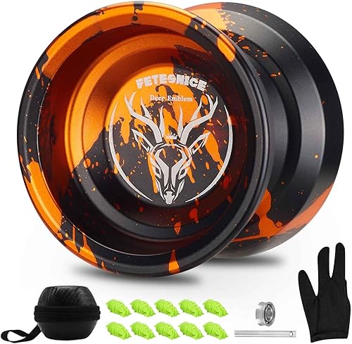 FETESNICE Yoyo Yoyo profesional de metal para niños, Yoyo sensible para principiantes, Yoyo insensible para adultos con herramienta de rodamiento de