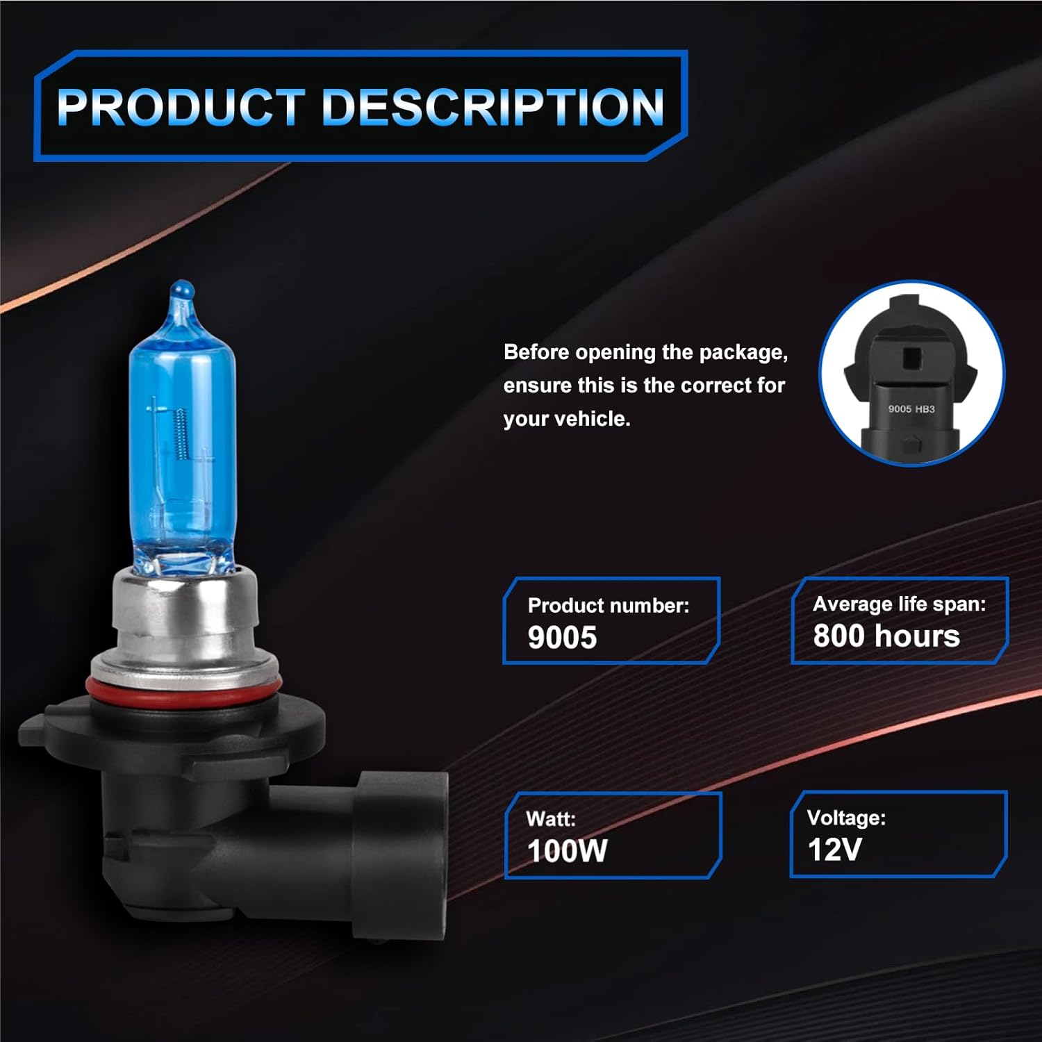 Fit for 2003 2004 2005 2006 Chevy Silverado 1500 2500 3500 High Performance Halogen Headlight Bulbs,9005 High Beam + 9006 Low Beam + 9145 Fog Light Replacement Bulb Kit,Pack of 6