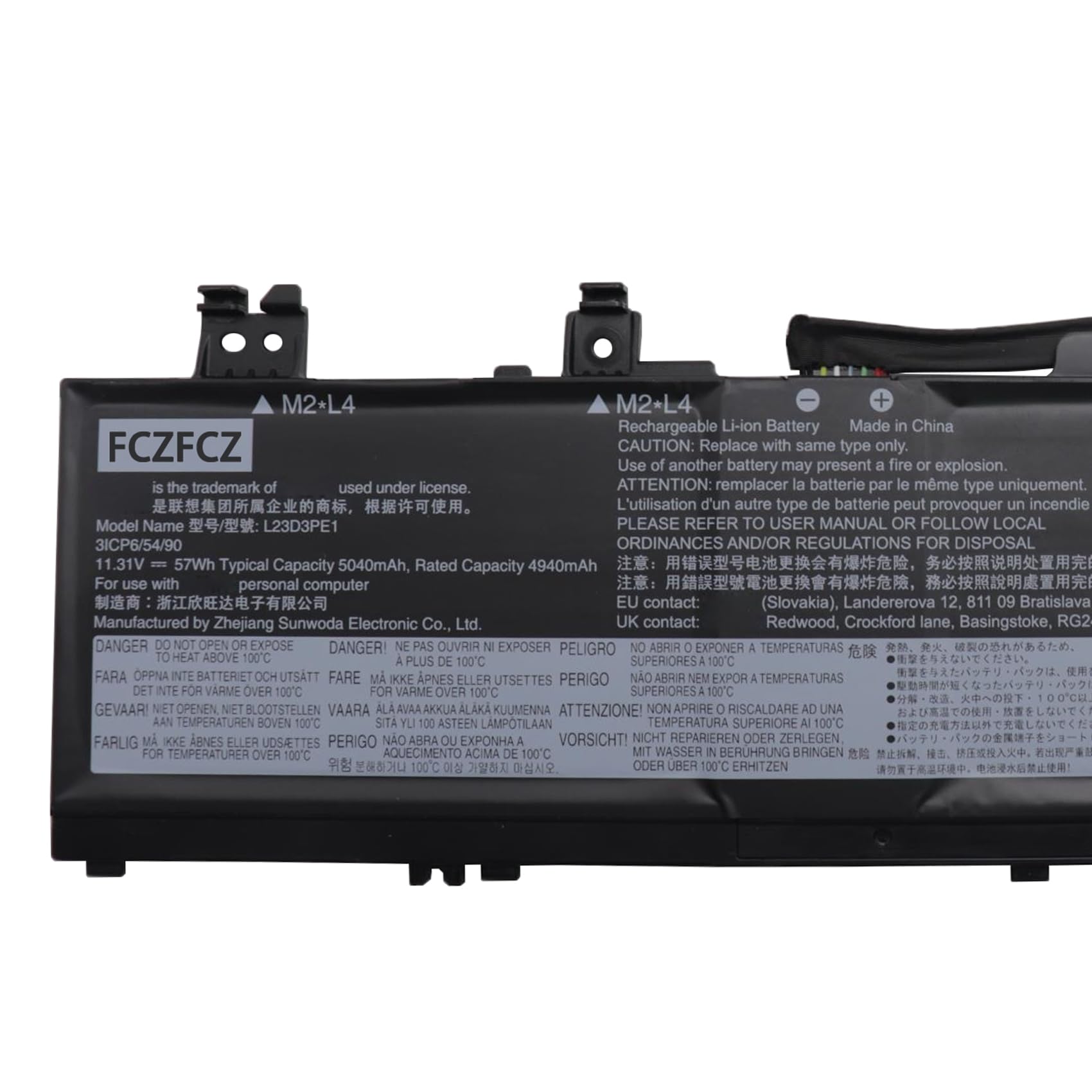 Amazon.com: FCZFCZ L23D3PE1 Laptop Battery 57Wh 5040mAh