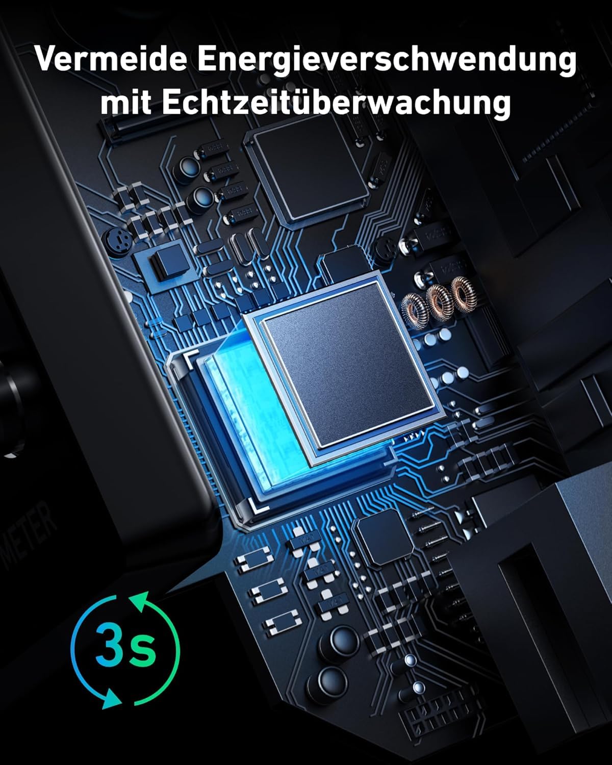 Anker SOLIX Smarter Zähler, Intelligente Energieüberwachung, Unterstiitzt WLAN, Bluetooth, RS-485, Intelligente App-Steuerung, Kompatibel mit Solarbank 2 Serie & 3 Pro, 10 Jahre Leistung