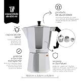 Mimo Style Cafeteira Italiana Moka de Aluminio Com Alça Café Expresso Para 12 Cafézinhos, Capacidade 600 ml, Feita de Materiais Leves e de Alta Qualidade Ideal Para Sua Cozinha — imagem 2