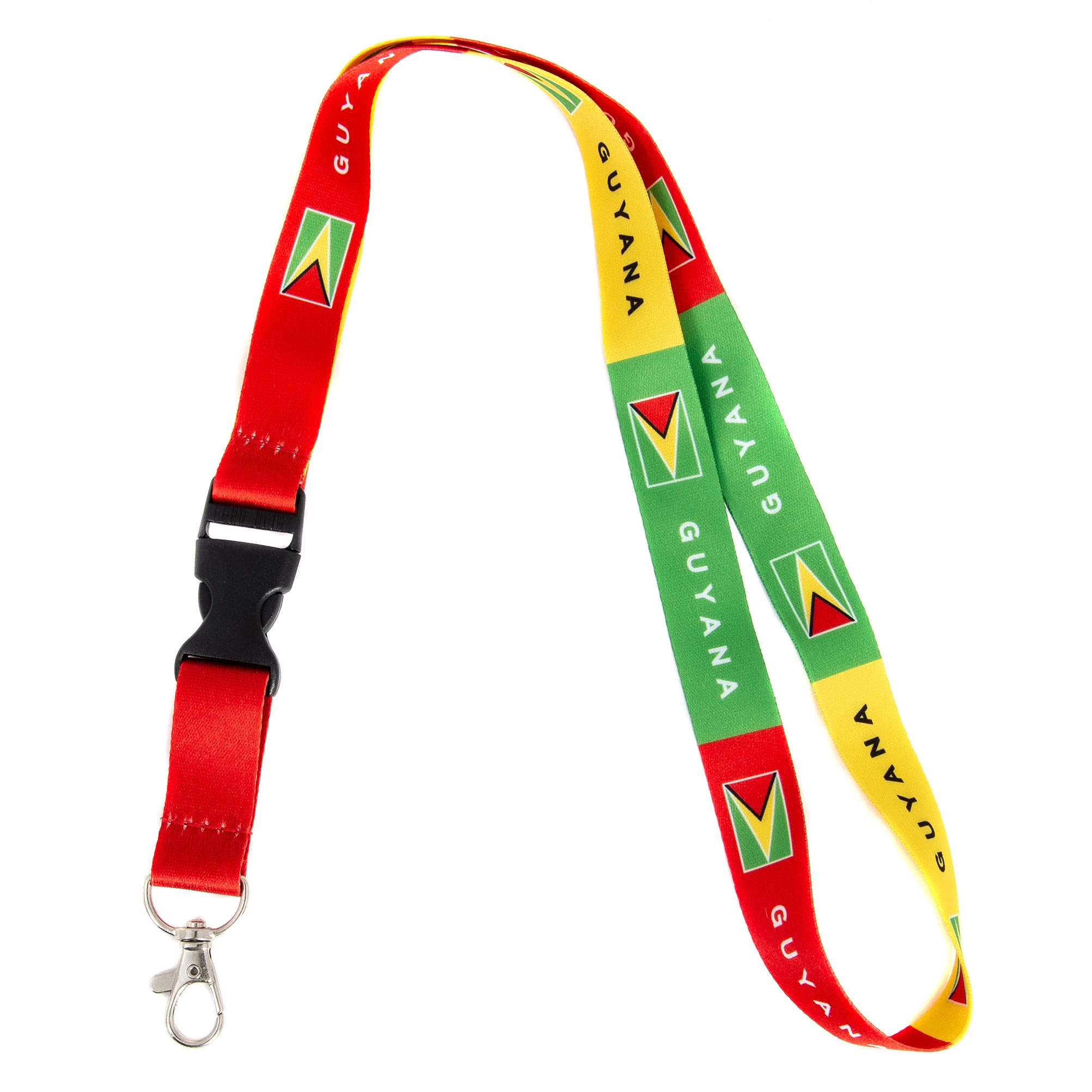 Country of Guyana Flag Lanyard for Keys Keychain Souvenir Guyanese