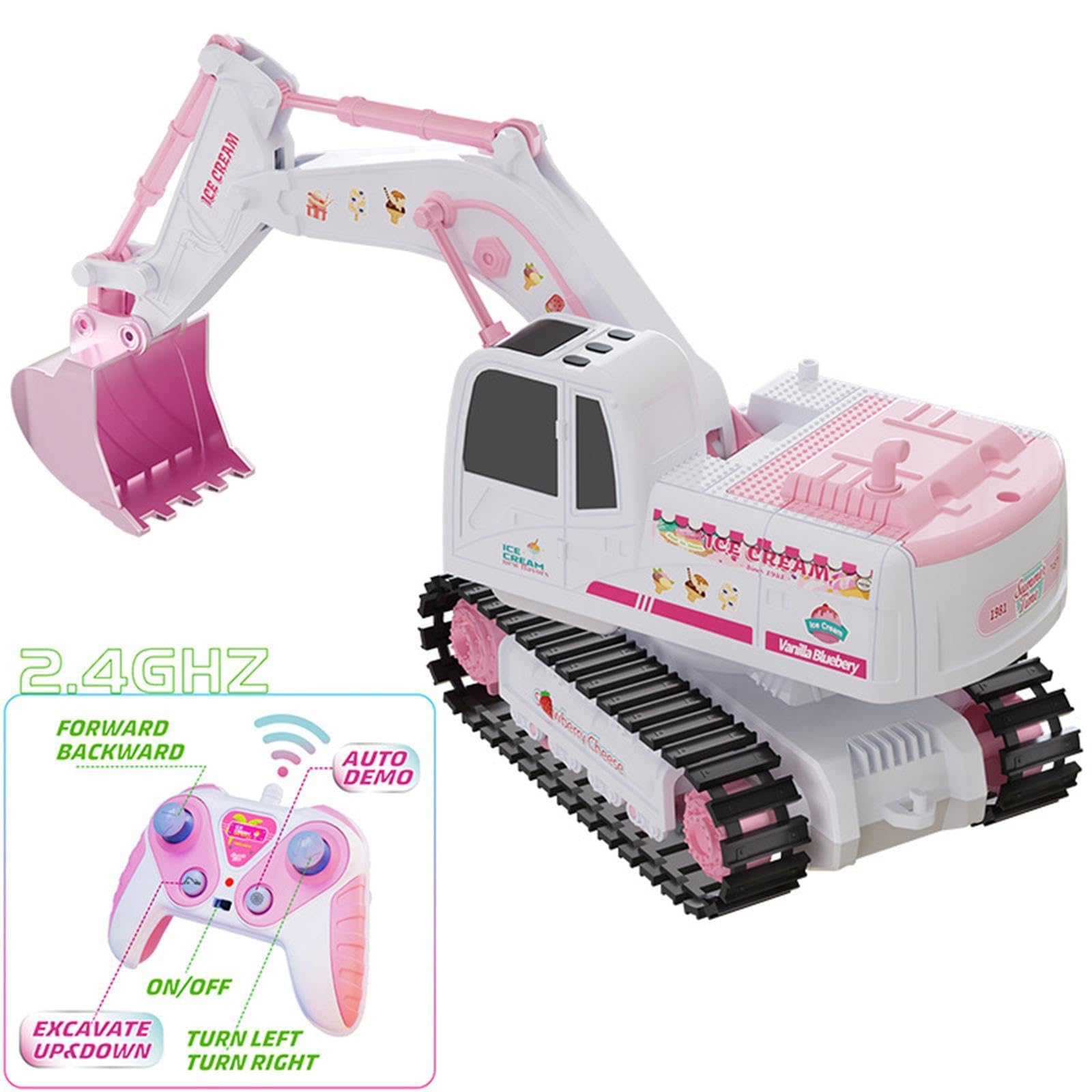Excavadora de Juguete a Control Remoto, Juguete de Construcción, Aleación, Escala 1/24