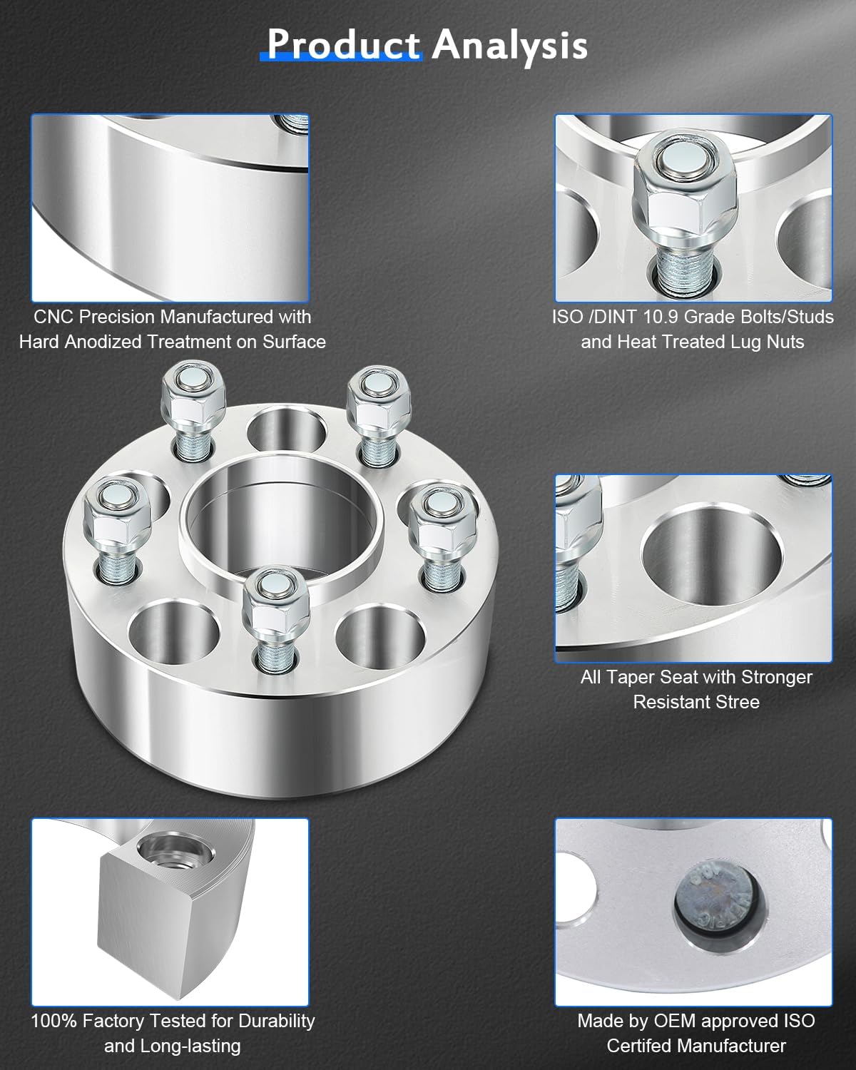 ECCPP 2PCS 2" Wheel Spacers hubcentric 5 Lug 5x4.5 to 5x4.5 5x114.3mm fits for 1992-2011 for Ford Crown Victoria || 2007-2014 for Ford Edge || 1991-2010 for Ford Explorer