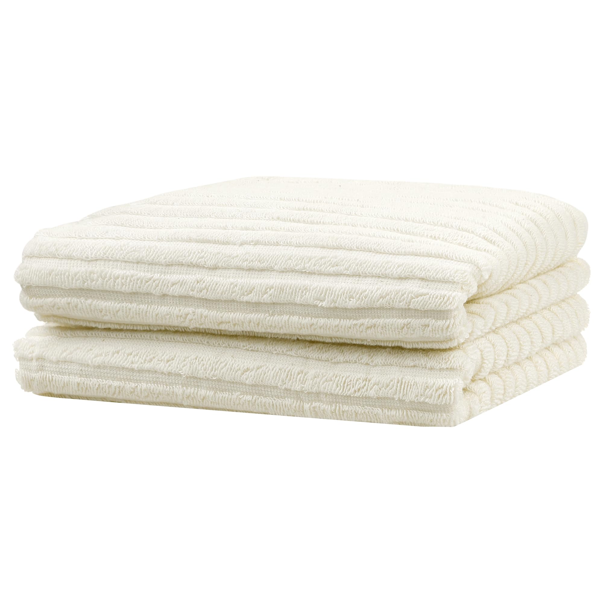 Uxcell 100% Cotton Striped Soft Absorbent Jacquard Woven Hand Towels