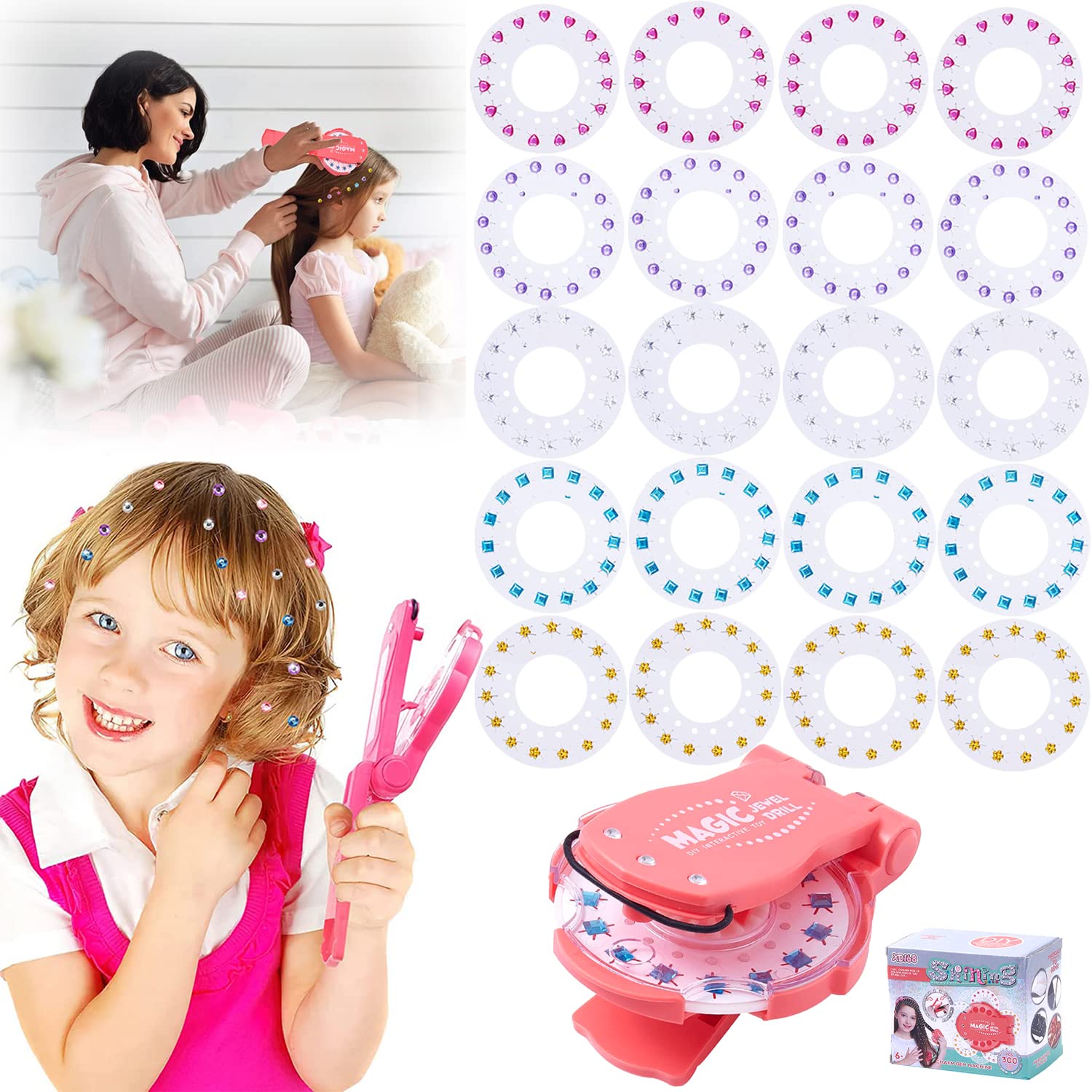 Kit Hair Bedazzler Con 120 Diamanti - Macchina Per Strass Capelli Bambini - Foto 8