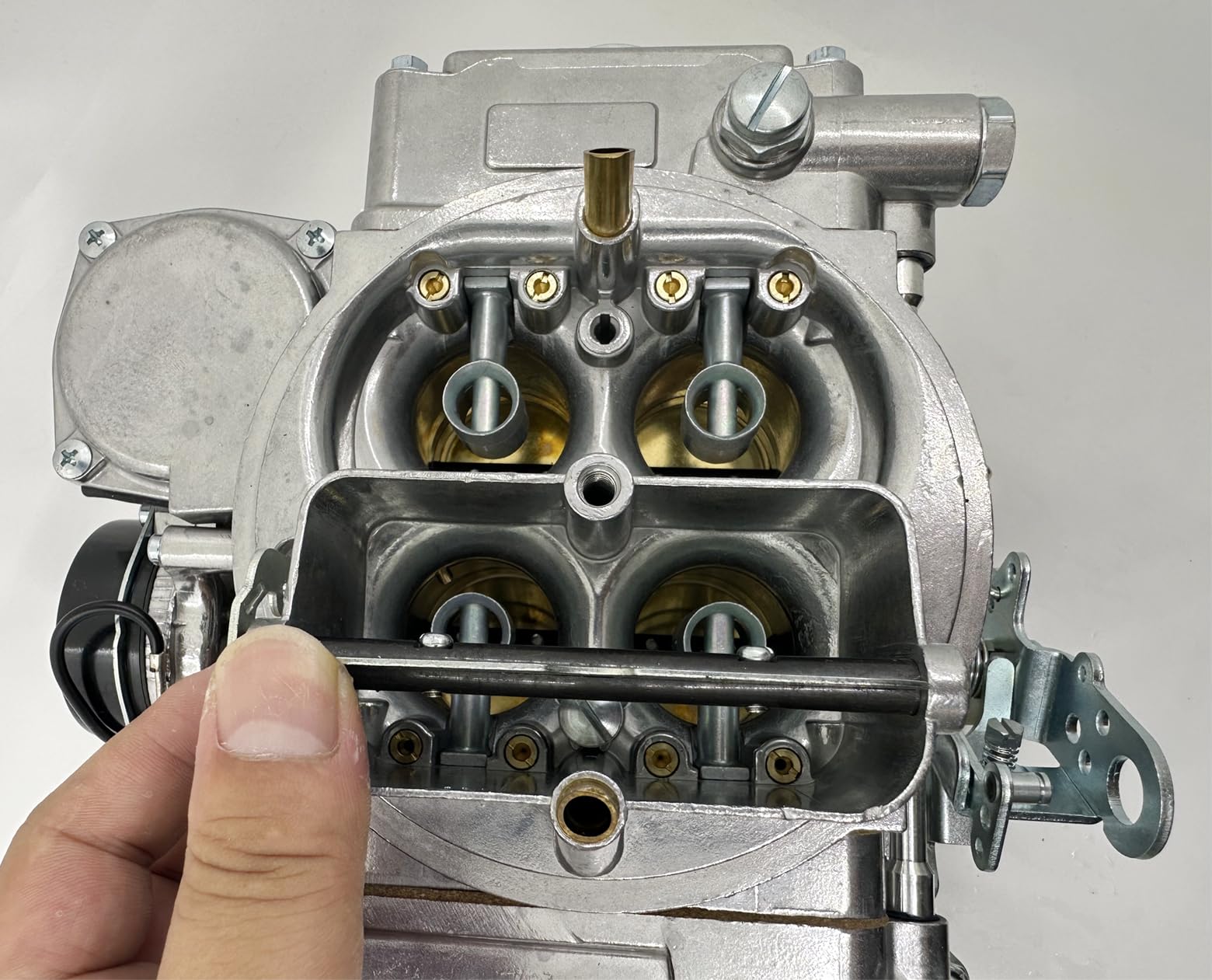 Compatible Holley style 0-80457S square 4 bbl 600CFM 4160 Street Warrior Carburetor Electric choke for 1967-89 Buick Chevry Dodge Ford Mercury Oldsmobile V8 engines US Machinist Design reproduction