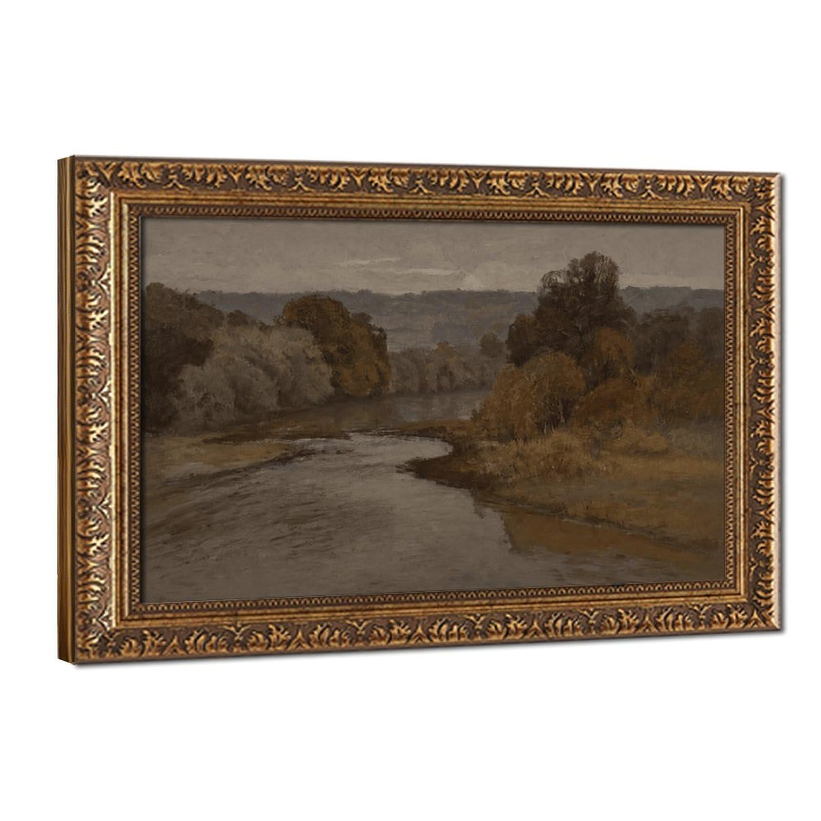 AYINUER Autumn River Serenity(1) Canvas Poster for Home Decor Gift