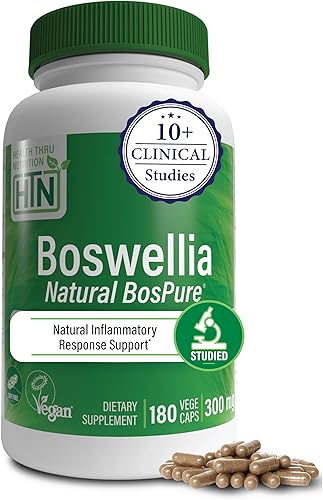 Health Thru Nutrition Boswellia 300mg as Bospure AKBAMAX  Ácidos boswélicos de alta potencia 75% AKBA 10% AKBA  Apoyo inflamatorio saludable