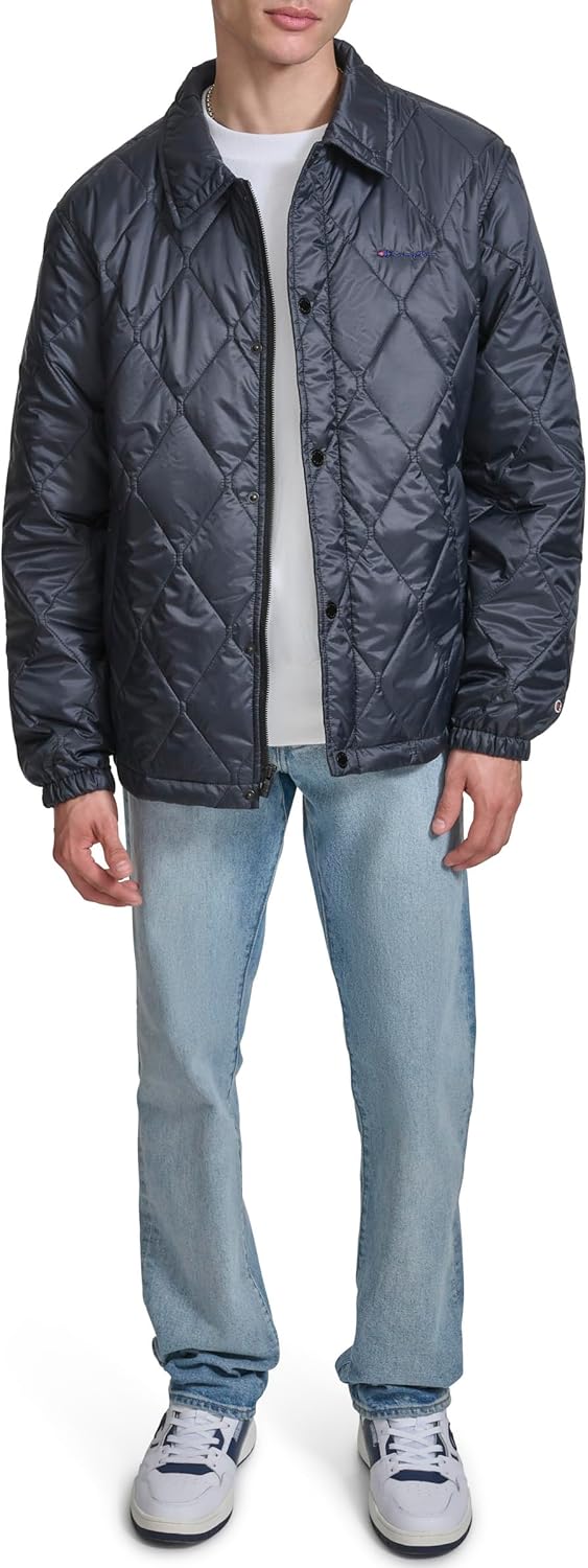 Champion Men's Diamond Quilted Active Coaches Jacket - Image 2