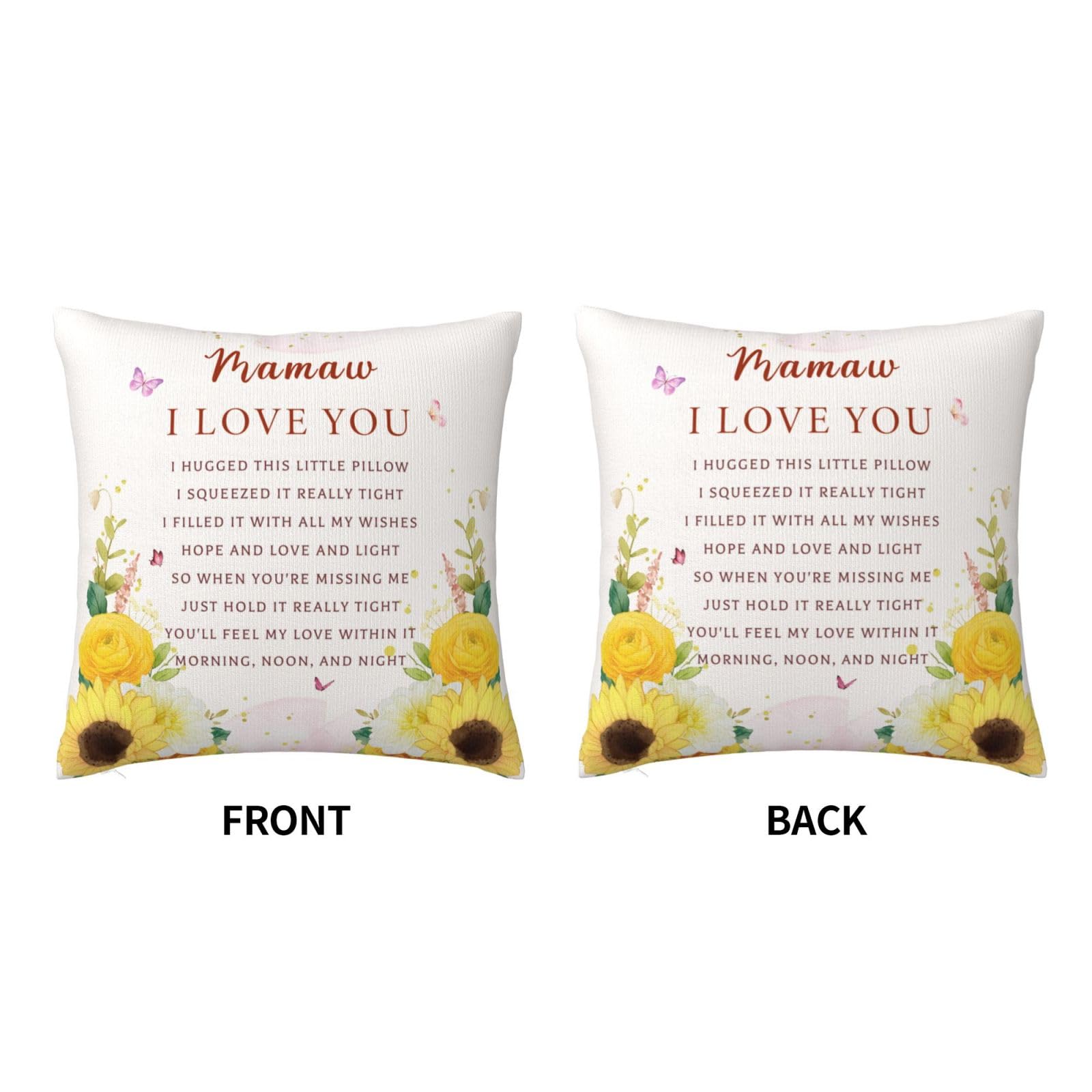 Mamaw Gifts from Grandkids - Gifts for Mamaw for Grandma - Mamaw's Birthday Gift from Grandchildren - Best Mamaw's Ever Gift Idea Throw Pillow Covers 18X18 Inches