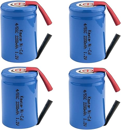 Miniatura 4 de Kastar Paquete de 2 baterías NiCD 45 Sub-C con pestañas de 1.2 V 2200 mAh de repuesto para Philips 900, Norelco HP1328E HP1337 800RX 805RX 815RX