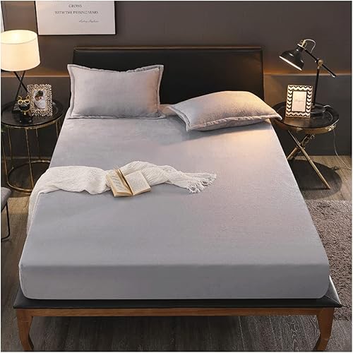 Miniatura 9 de Sábana bajera de franela de terciopelo de felpa ultra suave y mullida con bolsillo profundo de 11 pulgadas tamaño individualpequeño doble Queen