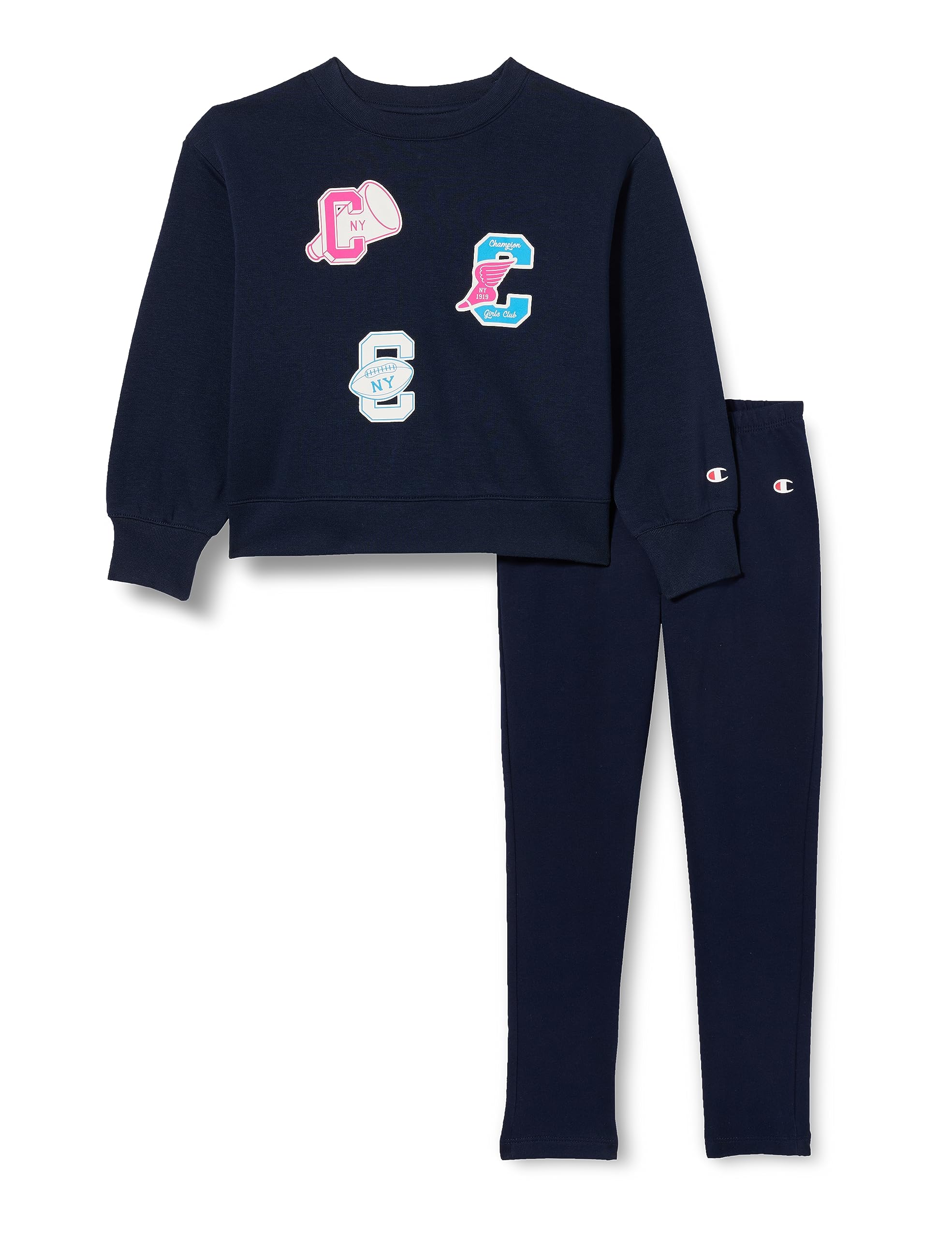 Champion Sportowy kombinezon Dziewczynki Legacy Sweatsuits G - Graphic Ultralight Powerblend Fleece Crewneck