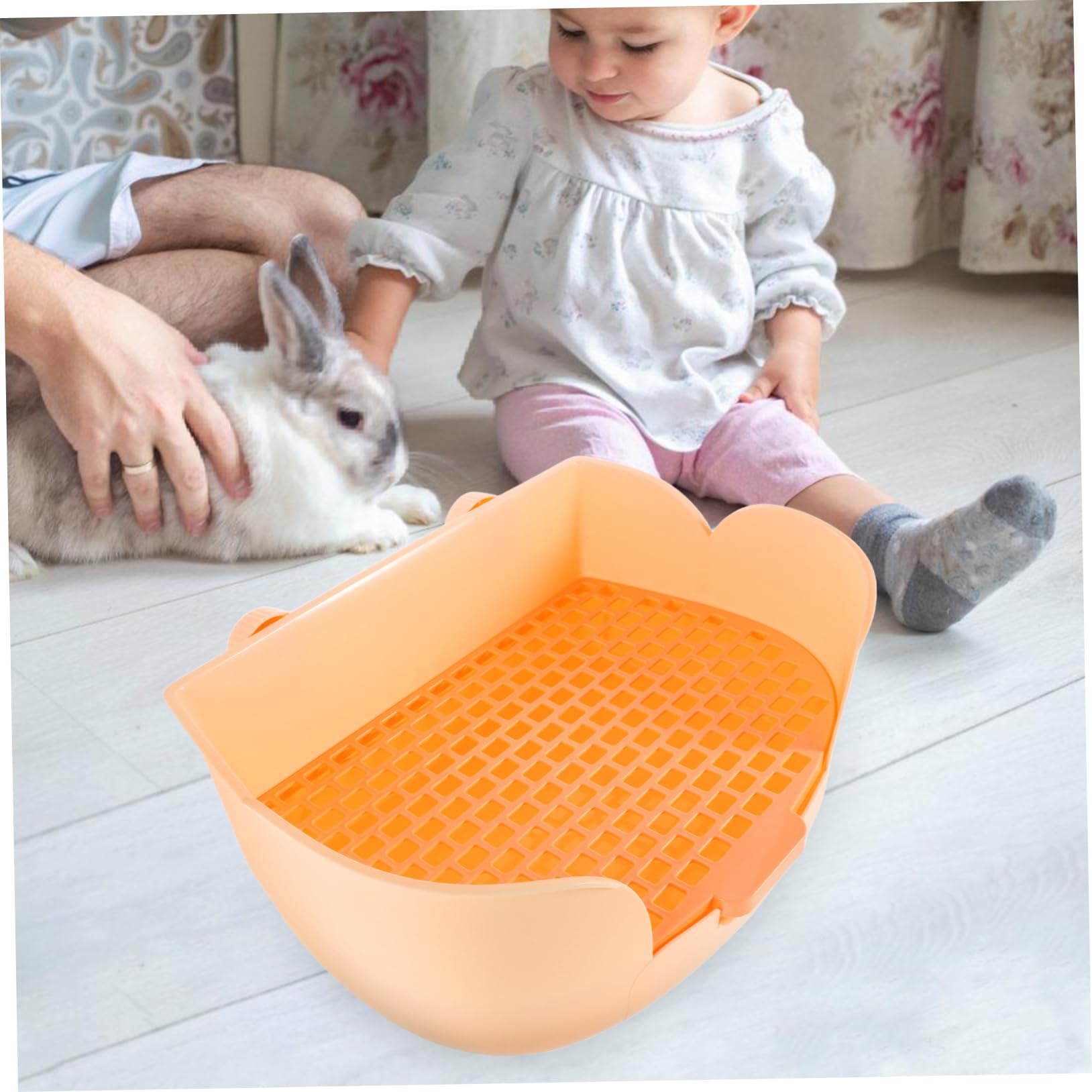 Lettiera per Conigli Piccola in Plastica Lettiera Vassoio per Furetti E Cincillà Lettiere per Animali Domestici Trasportino