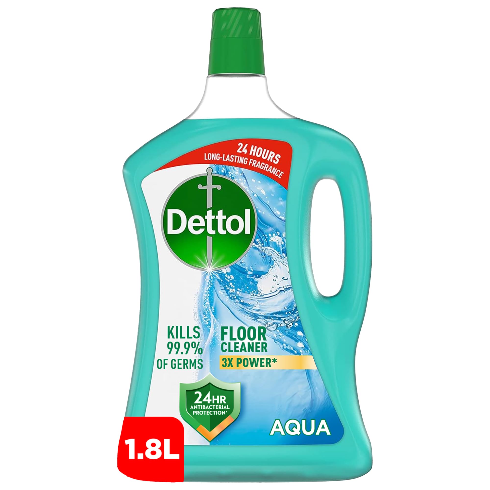 Antibacterial Power Floor Cleaner, Fresh Aqua, 1.8L