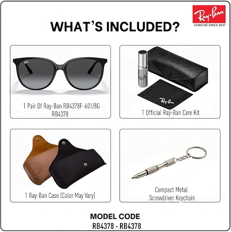 Amazon | Ray-Ban(レイバン) RB4378F ローブリッジフィット スクエア型