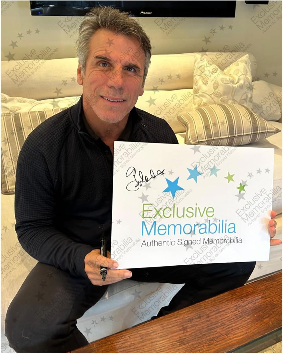Gianfranco Zola Signed Chelsea Street Sign. Framed