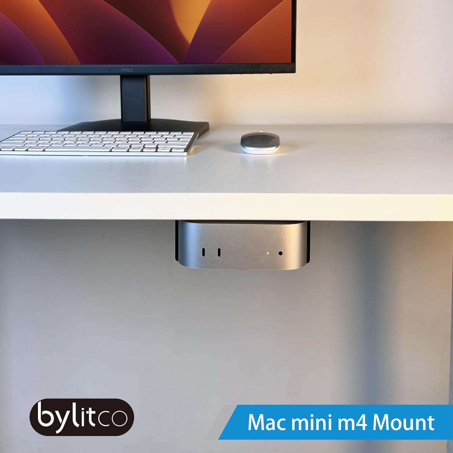 All Metal Mount Holder Bracket for Mac Mini M4/M4 Pro 2024, Under Desk or Behind The Monitor