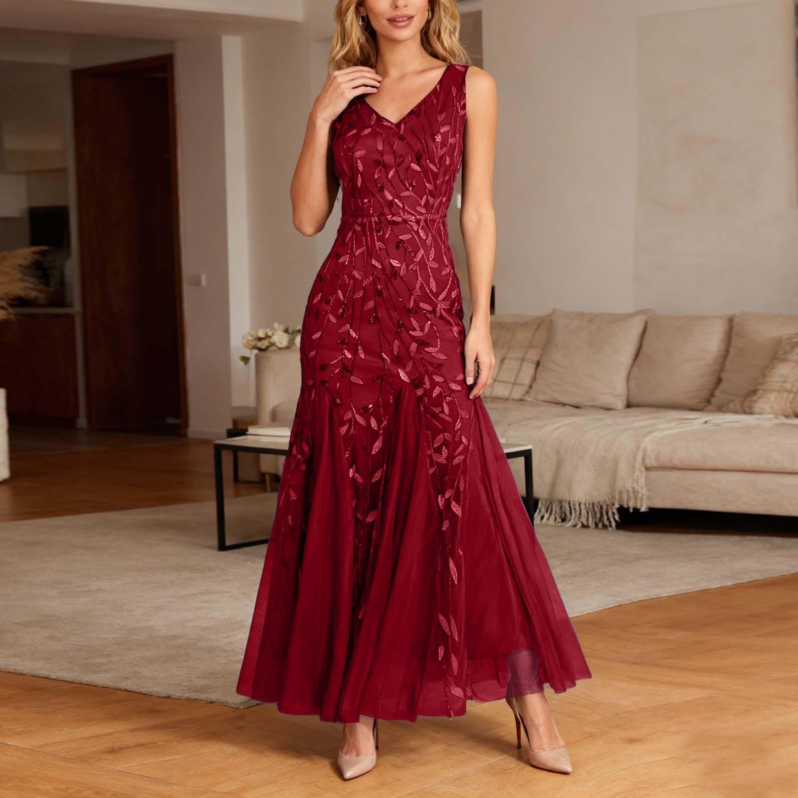 Vestidos De Fiesta Mujer Elegantes Ropa Otoño Trajes Manga Larga Boda Vestido Elegante Invierno Nochevieja Tallas Grandes Largos Primavera Invitada