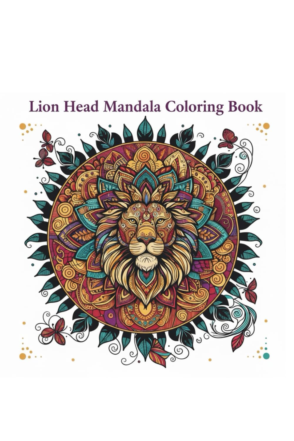 Lion Head Mandala Coloring Book