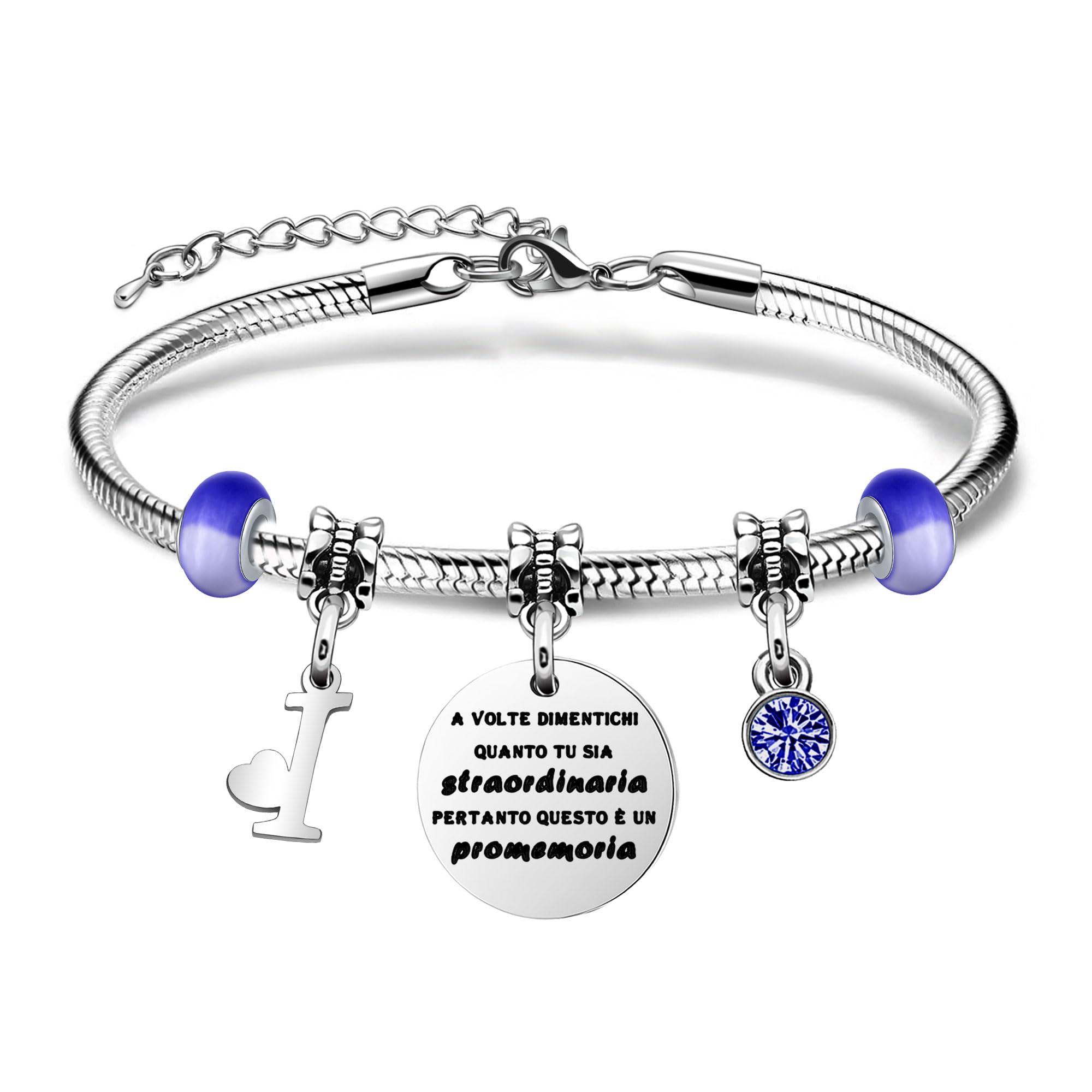 SAMORION A Volte Dimentichi Di Essere Fantastico Braccialetti Regalo Ispiratore Nome Lettera Iniziale Braccialetti Per La Laurea Di Compleanno Della Ragazza Delle Donne braccialetti Anniversario