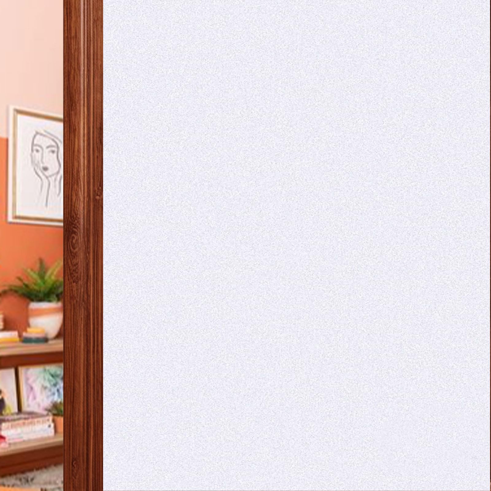Pellicola Oscurante per Vetri 60 x 275 cm Autoadesive Anti-Uv Elettrostatica Opaca Adesivo in Vetro Smerigliato per Cucina, Ufficio, Camera, bianco opaco