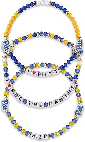 Miniatura 106 de FOCO NCAA unisex-adulto Paquete de 3 Pulseras de la Amistad con Cuentas con Logotipo de Equipo Universitario de la NCAA Oficialmente Licenciadas