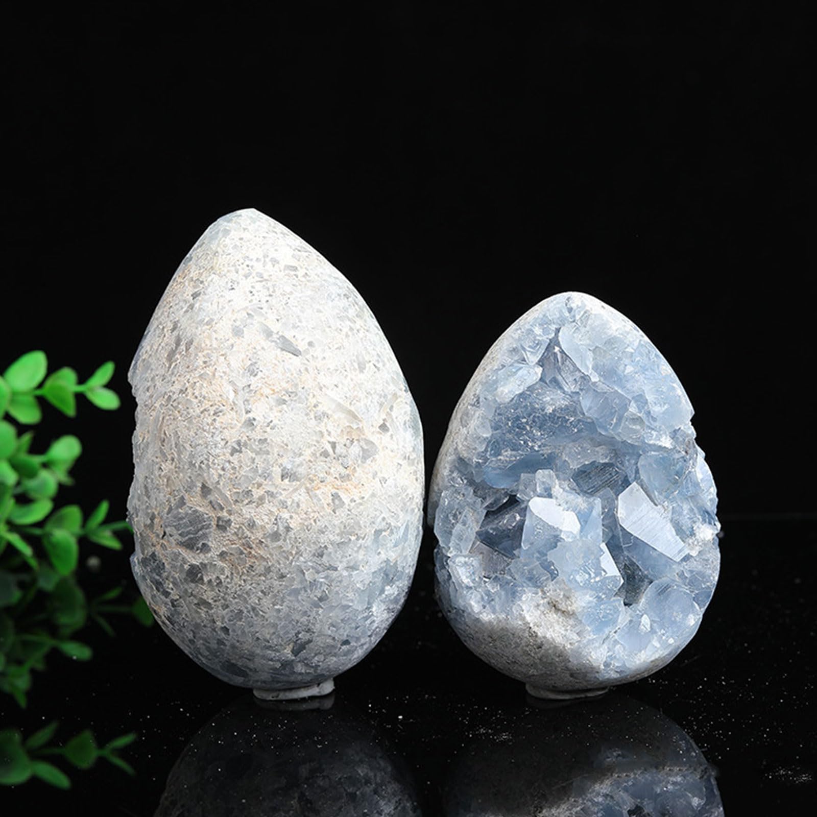 Cristalli e Pietre curative - Geode a grappolo di Pietra Naturale Celestita - Roccia Chakra di guarigione Reiki - Forniture per Stregoneria da Meditazione - Collezione Pietra Grezza,800~900g