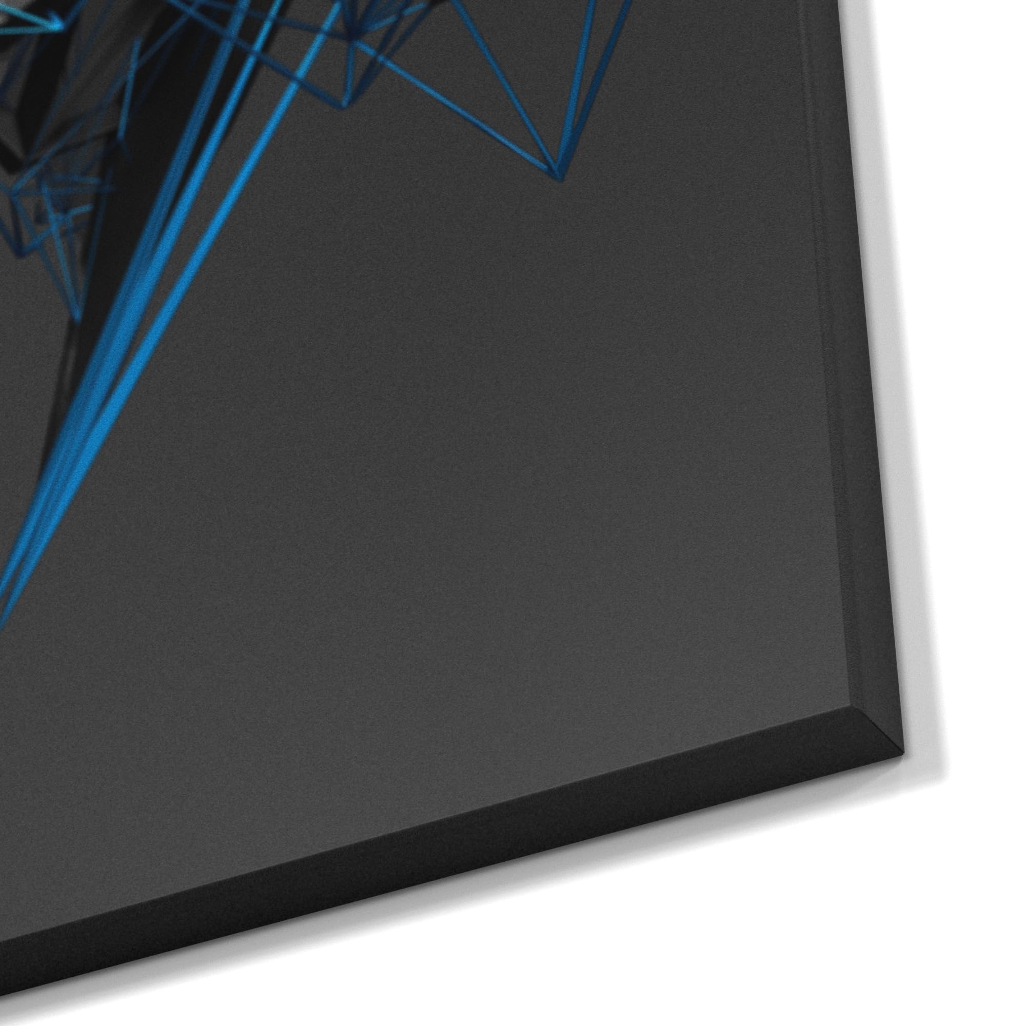 DEQORI Lavagna magnetica con stampa UV, motivo "nastro ondulato virtuale", design rettangolare, 40 x 60 cm, lavagna metallica scrivibile, decorazione da parete per cucina, corridoio, cameretta dei