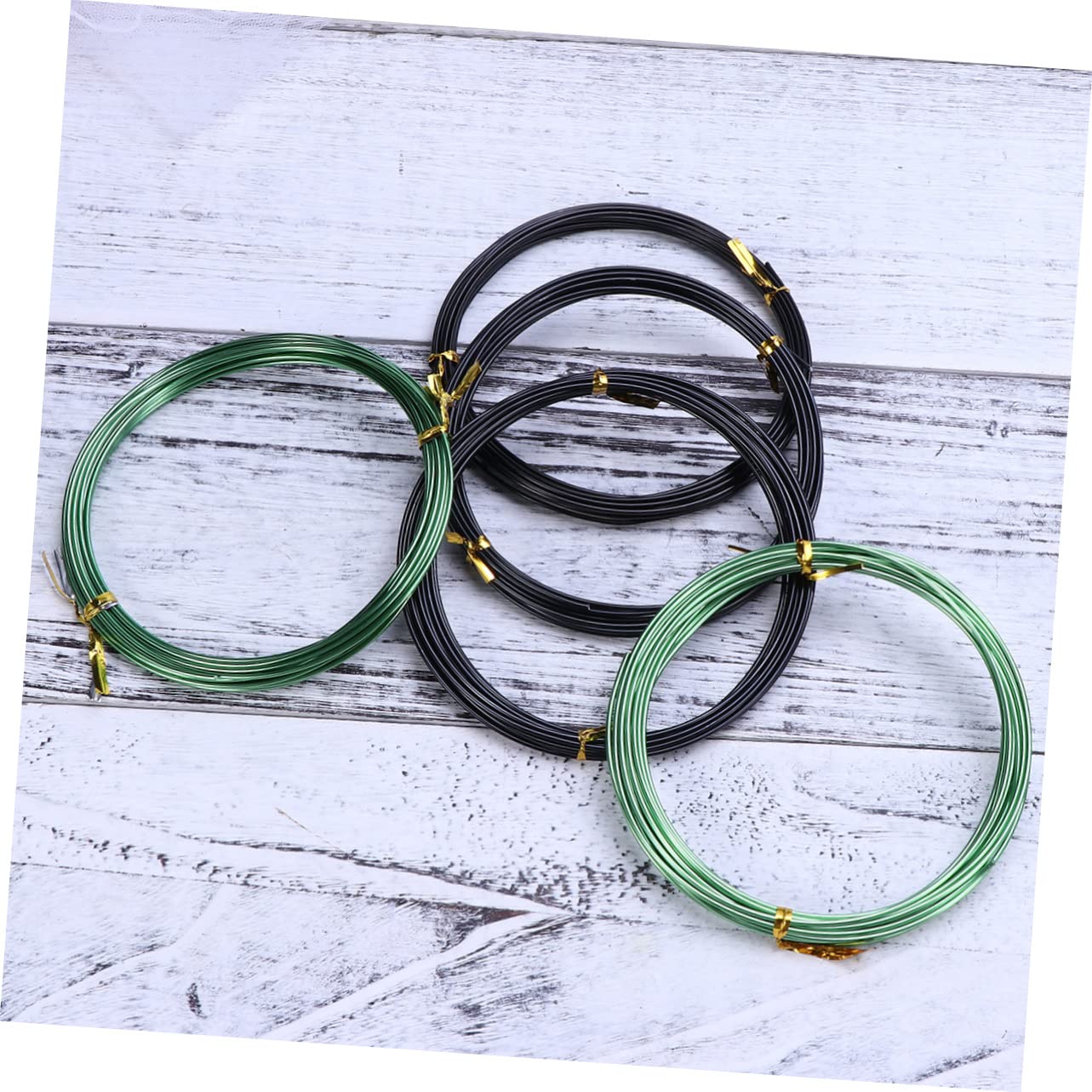 BESPORTBLE 10rolls Aluminum Colorful Wire for Crafts and Gardening Flexible and Includes Black and Green for Jewelry Making and Handiwork