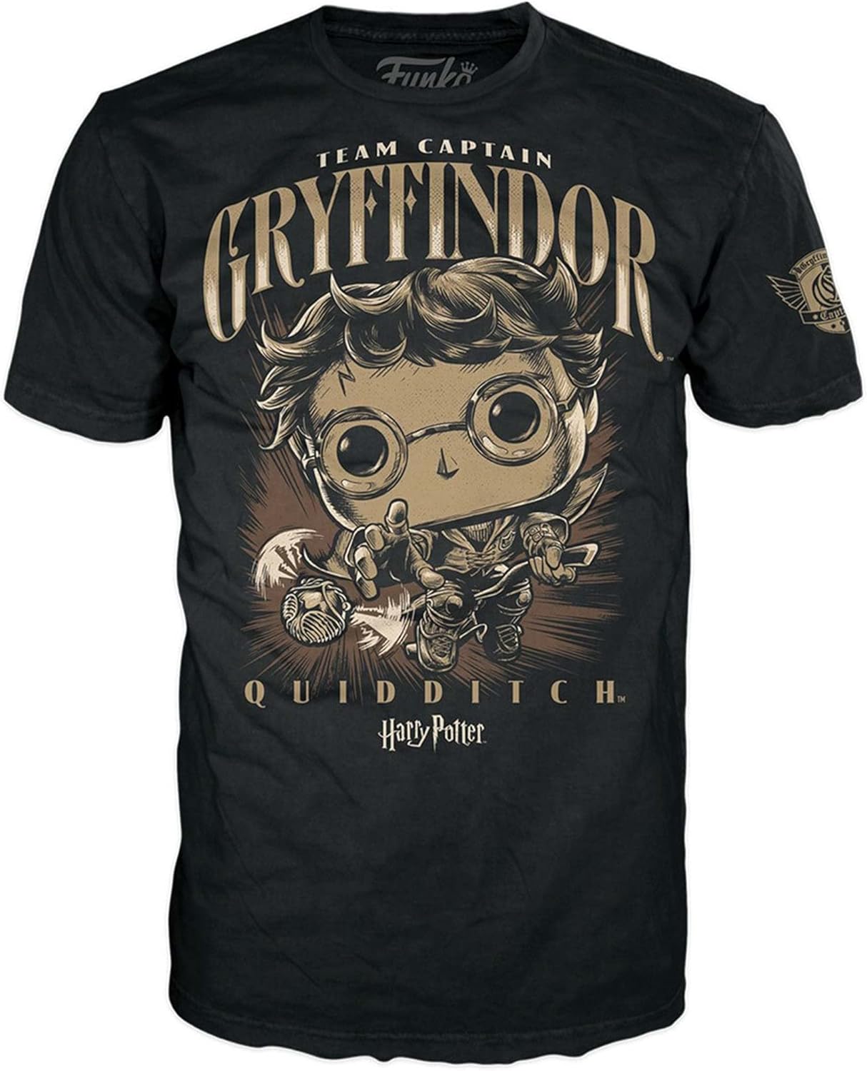 Funko Pop! Boxed Tee: Harry Potter - Quidditch Harry, Adult Large