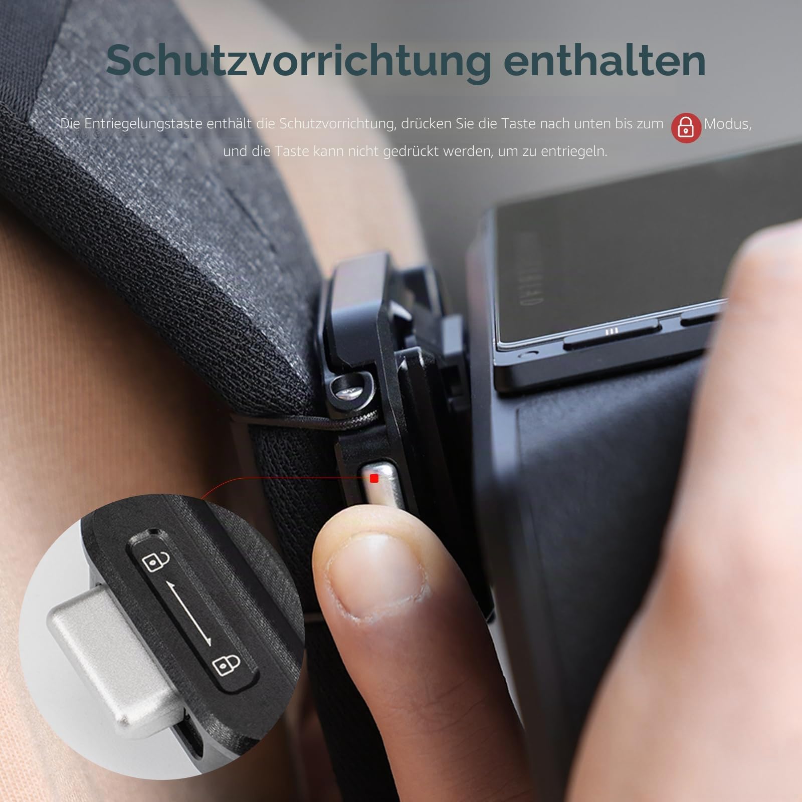 FALCAM F38 Kamera Clip V2 mit Platte Schnellwechselsystem, Kamera Gurt Halterung Rucksack mit 1/4" bis 3/8" Schraubgewinde, Arca-Swiss-kompatibel, Universal-Montagebasisadapter für Schultergurt