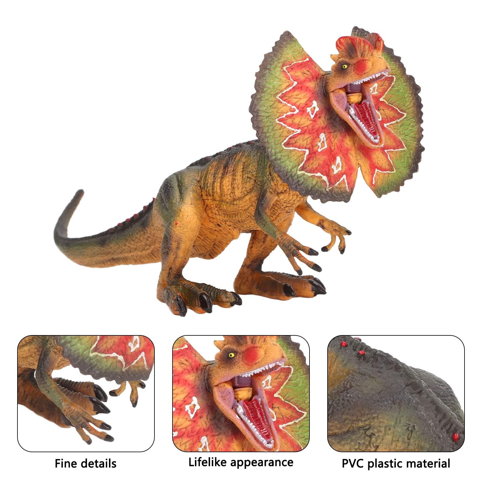 Modelo de Dilofosaurio, Figura de Dinosaurio para Niños, Colección de Juguetes, Regalo de Cumpleaños para Mayores de 3 Años
