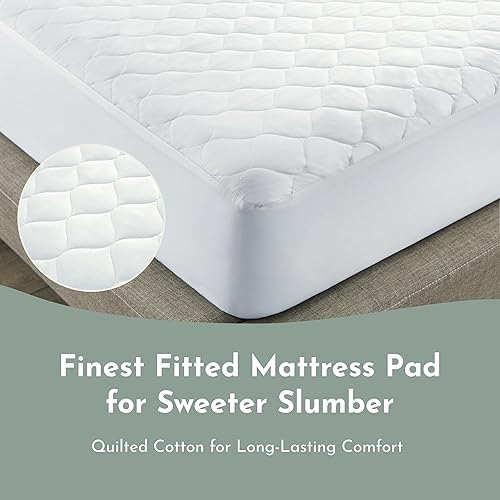 Miniatura 4 de Protector de colchón orgánico 100% algodón  Protector de colchón transpirable y refrescante tamaño California King  Premium 300GSM acolchado y