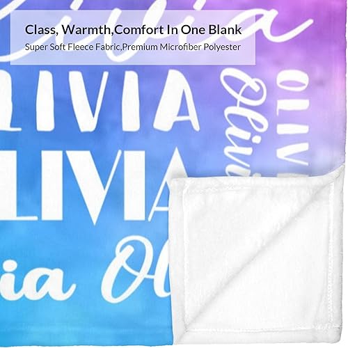 Miniatura 5 de Manta y manta personalizada con nombre para niños y adultos, manta de franela personalizada (color 09, 40 x 50 pulgadas)