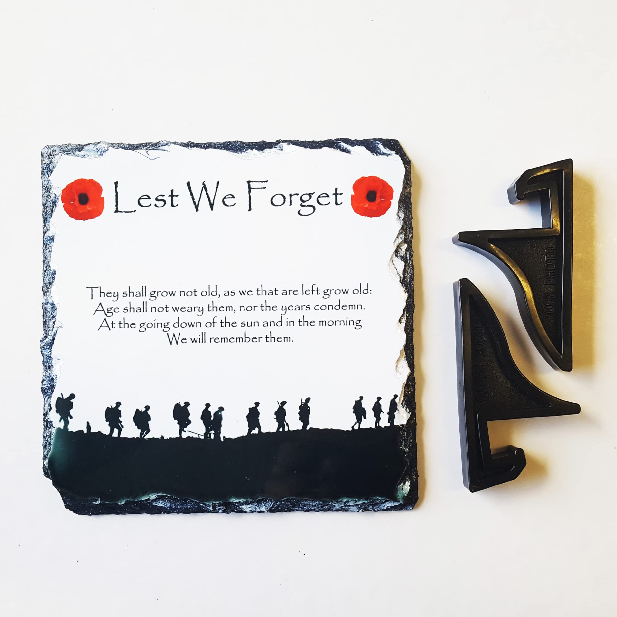 ShopQuality4U Rock Slate Photo 15cm x 22cm Add Any Photo/Text Gift Idea
