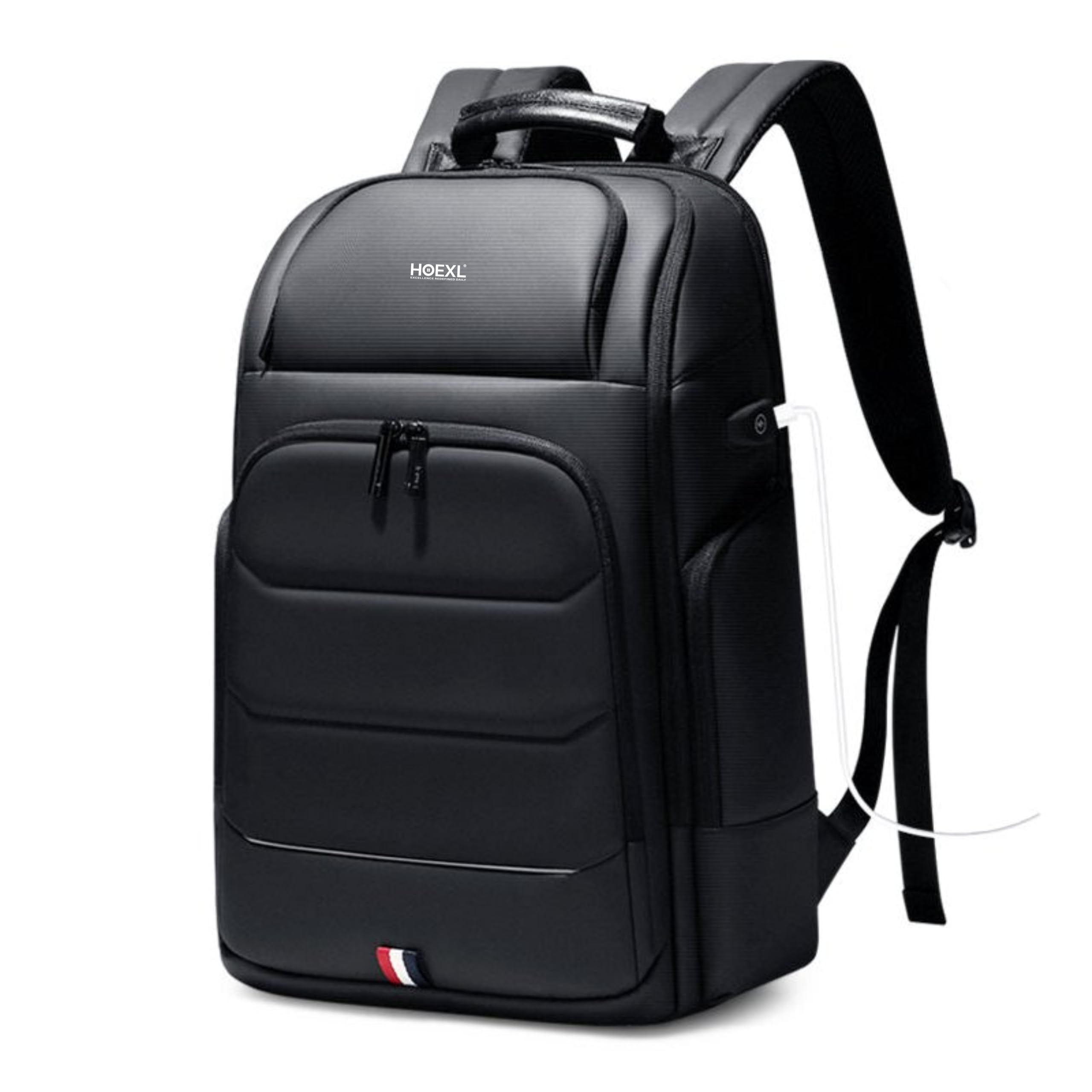hoexl 32L to 42L Expandable Laptop Backpack for Men Women Waterproof Polyester Travel Office College Bag with USB Port Anti Theft Pockets Multi Layer Storage Fits 15.6 Inch Laptop-picture-14