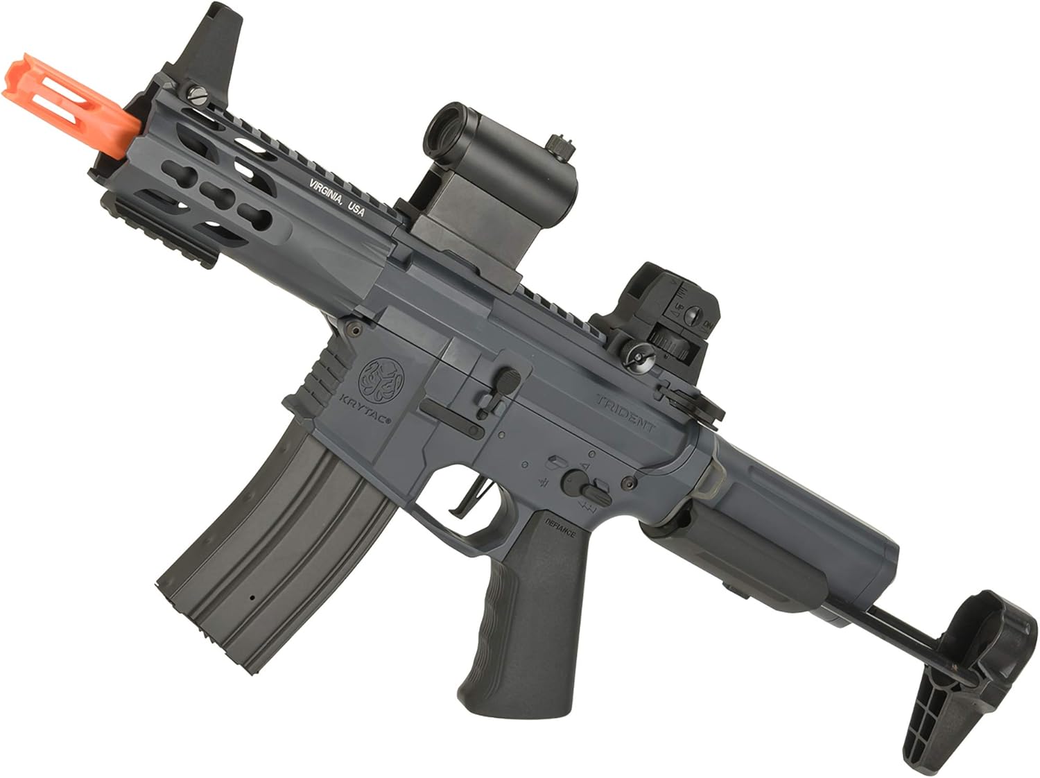 Evike Airsoft - Krytac Metal Trident MKII PDW AEG Airsoft Rifle (Color: Combat Grey)