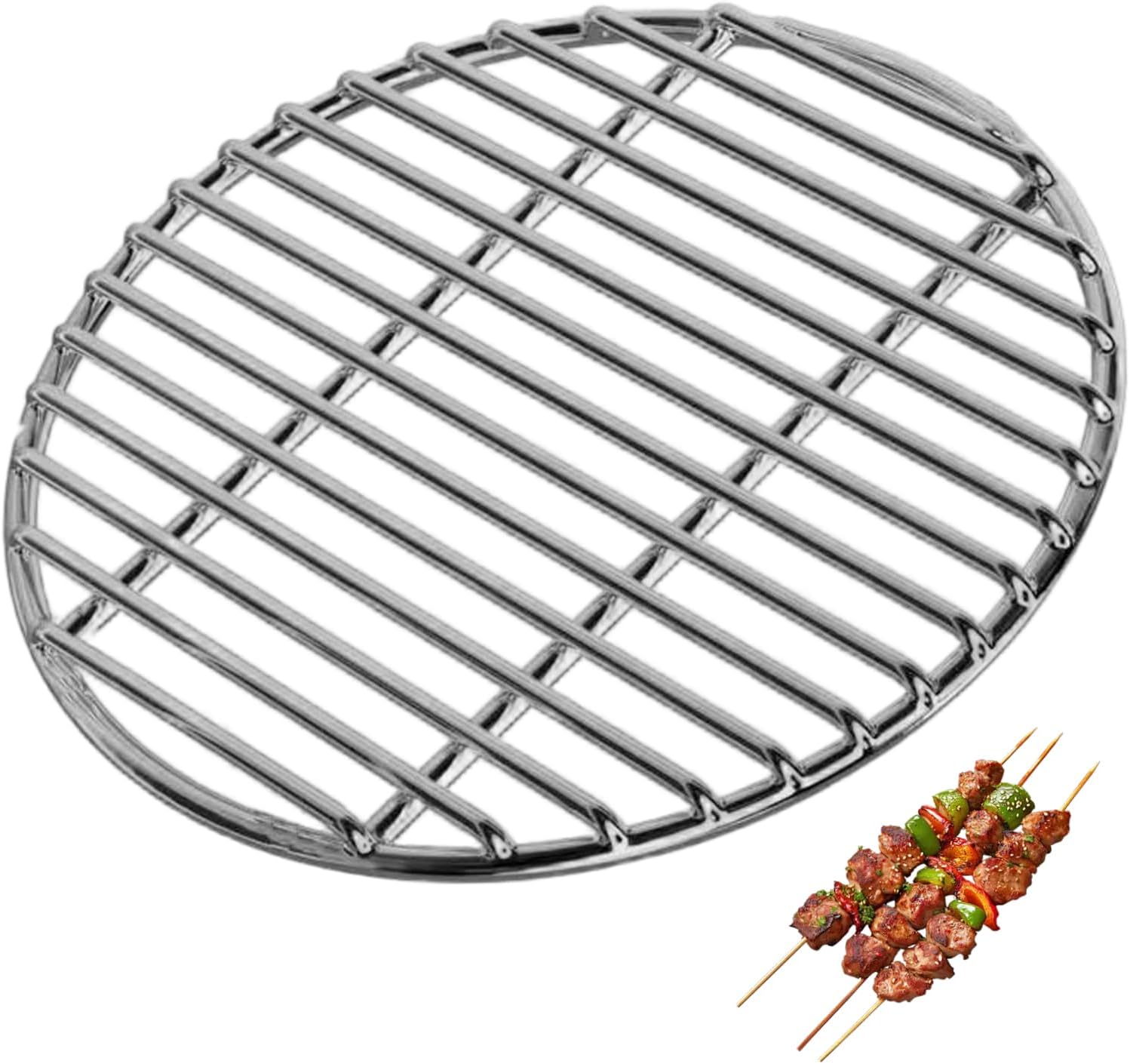 BBQ Replacement Grills 16-Inch Round Thick Stainless Steel Griddle for Camping Picnic Backyard